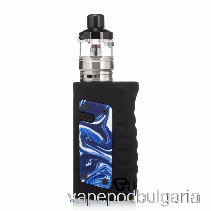 Vape 10000 Дръпки Vandy Vape Jackaroo Mini 128w Starter Kit Resin Blue Porcelain